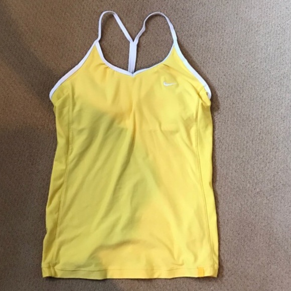 Nike Tops - Nike yellow tank top